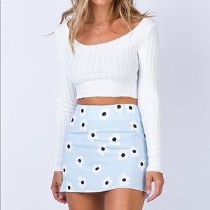 Princess Polly Shelly Mini Skirt Blue